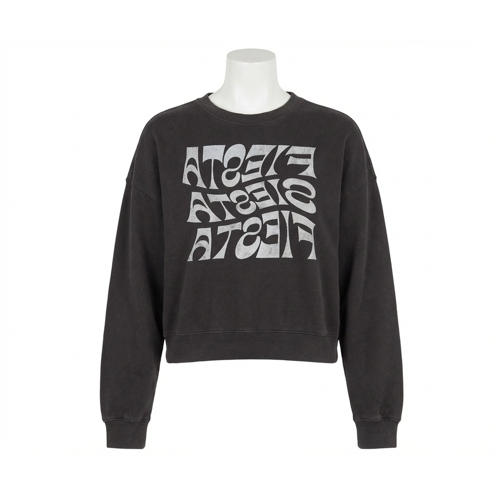 NEW Z SUPPLY fiesta tomgirl sweatshirt in black